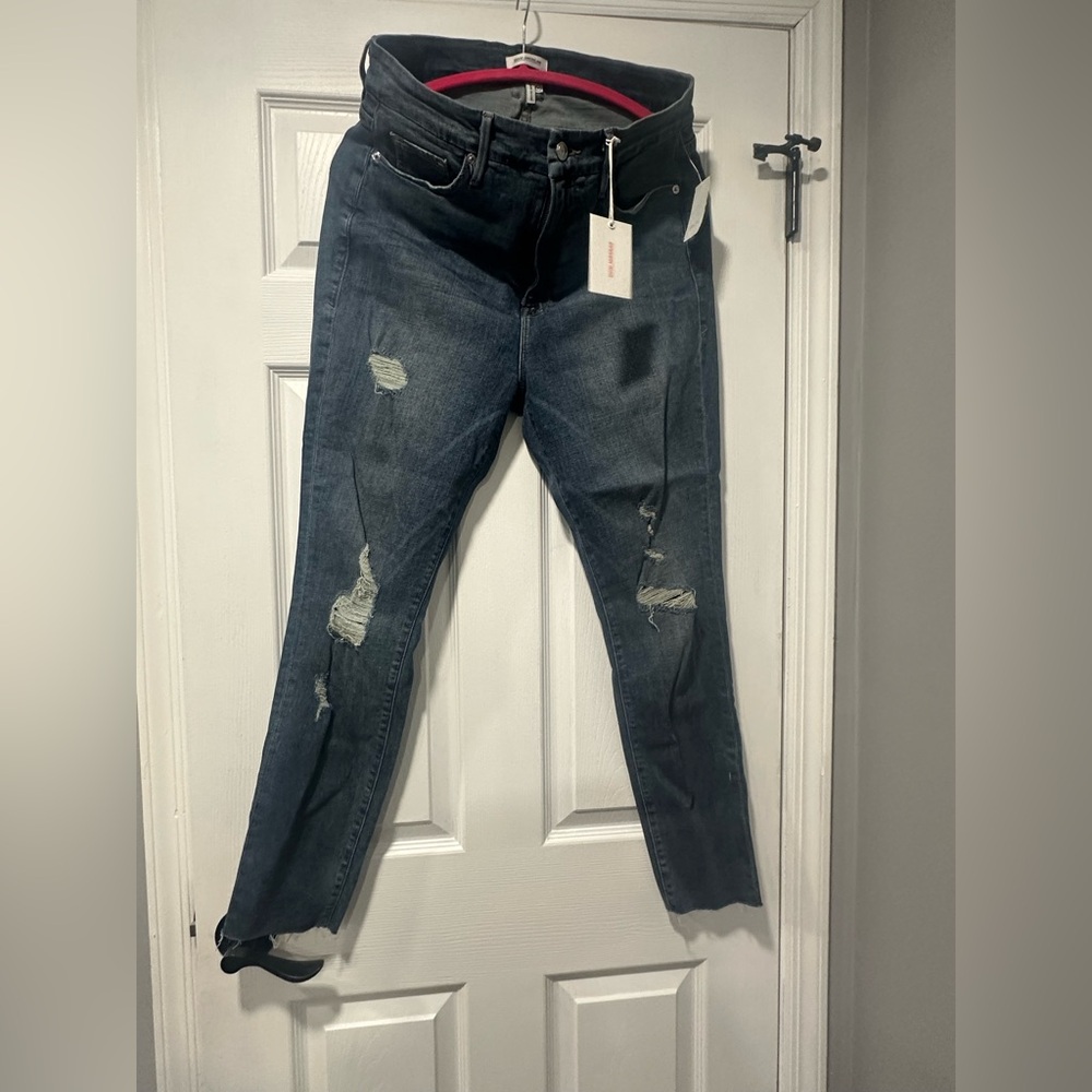 NWT Good American Distressed Denim